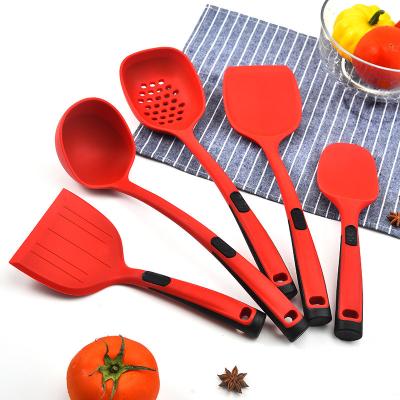 China Sustainable High Quality Non-stick High Temperature Resistant Silicone Cookware Kitchen Utensil Set for sale