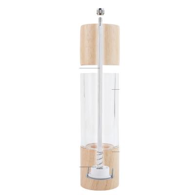 China Viable Premium Pepper Grinder Manual Pepper Mills Wooden Shakers with Core Adjustable Ceramic Pepper Grinder for sale