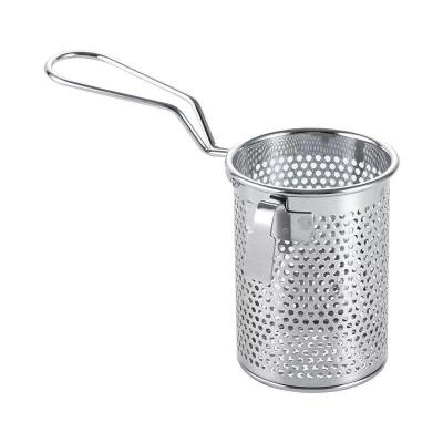 China Viable Hot Selling Stainless Steel Hot Strainer Amazon Pot Colander Stainless Steel Food Strainer With Handle for sale