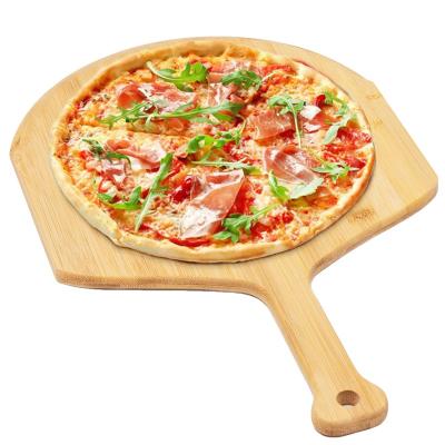 China Sustainable Bamboo Pizza Peel Spatula Paddle For Pizza Stone Perfect For Pizza Bread Cake BBQ Turning Vegetables for sale