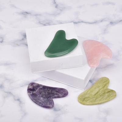 China 2022 Hot Selling Pink Face Quartz Jade Gua Sha Massage Guasha Scraping Board for sale