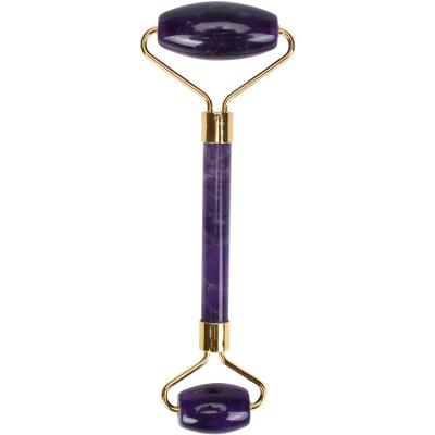 China 2021 Fresh Jade Amethyst Stone Jade Facial Anti Aging Natural Roller For Facial Massage for sale