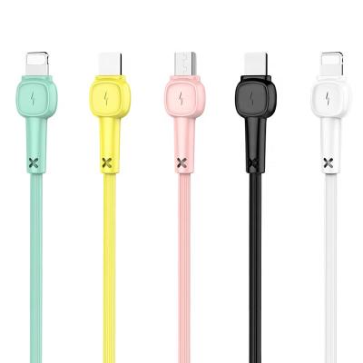 China Support Palladium XO Macaron Color Fast Charging Hot Selling Data Cable With Hard Tail Micro IP Type-C USB Date Charger Cable For Mobile Phone for sale