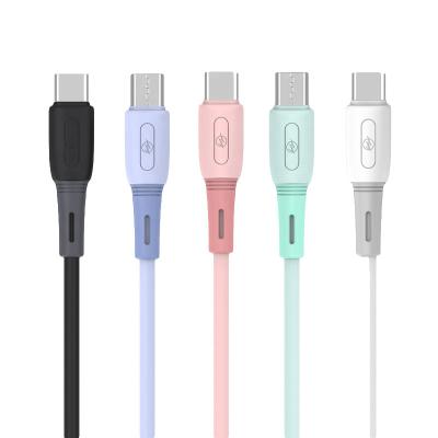 China New Design Camera Multicolor Liquid Soft Glue Line USB Android Charging Cable For Mobile Phone Data Cable for sale