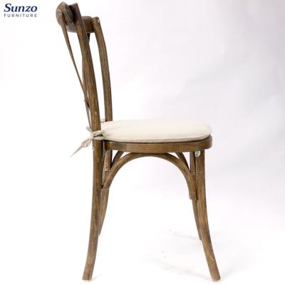 China Cross Back Farmhouse Wedding Chair X Back Dining Chair for sale