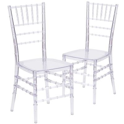 China Wholesale Modern Cheap Wholesale Clear Wedding Chair Resin Transparent Plastic Chivari Chairs for sale