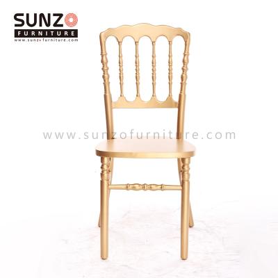 China Modern Stacking Wood Napoleon Chair for Wedding and Banquet for sale