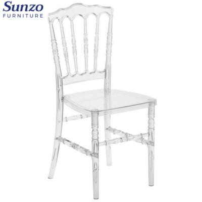 China Cheap Plastic White Wedding Hotel Chair Resin Napoleon Chair For Sale for sale