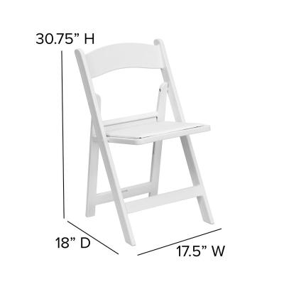 China Resin Firm White Folding Chair White Wimbledon Chair for sale