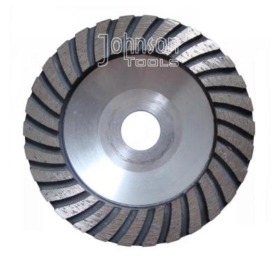 China 125mm Turbo Stone or Concrete Cup Wheel with Aluminum Core for Stone or Concrete Grinding for sale