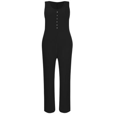 China 2021 Elastic Overalls Women Pants Jumpsuits Plain Plain Pants Jumpsuits Sleeveless Canvas Jumpsuits for sale