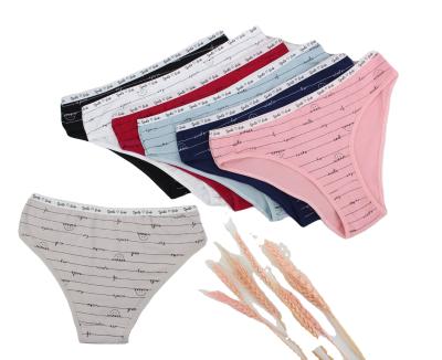 China QUICK DRY Ladies Charm Printed Underwear Panties Custom Women Cotton Printed Bikini Panties for sale