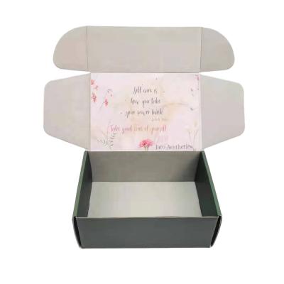 China Top Selling Recyclable Personalized Boxes For Gifts Shoe Boxes With Custom Logo Aquamarine Shipping Box for sale