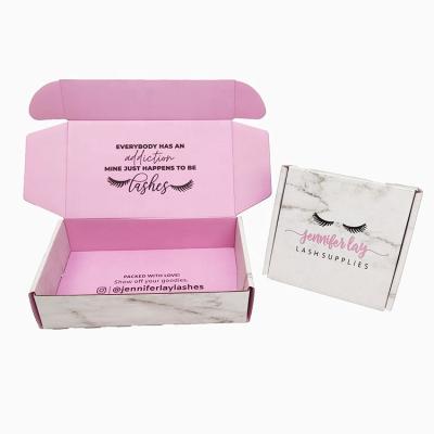 China Recyclable Luxury Folding Advertisement Cosmetic Packaging Boxes With Logo Rose Eyelash Packaging Box for sale