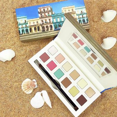 China Recyclable Custom Eyeshadow Palette With Logo Luxury Gold Cardboard Makeup Eyeshadow Palette With Brush for sale