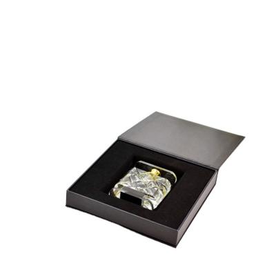 China Wholesale Recyclable High Quality Black Cardboard Perfume Packaging Box With Logo Luxury Perfume Bottle With Box for sale