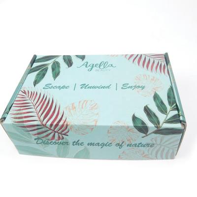 China Recyclable High Quality Custom Luxury Gift Boxes Green Paper Logo Cosmetic Packaging Boxes for sale