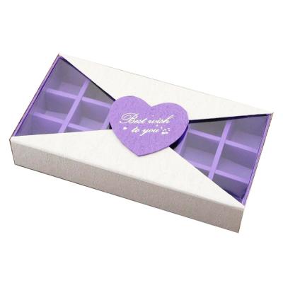 China Recyclable Customize Logo Chocolate Boxes With Dividers Food Grade Art Paper Candy Box Beauty Chocolate Box for sale