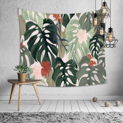 China Decorative New Design Palm Leaf Tropical Printing Tapestry for sale