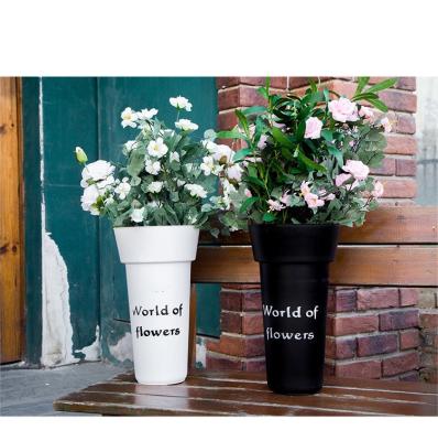 China Europe style European household flower pot florist plastic flower tub 25x25x43cm for sale