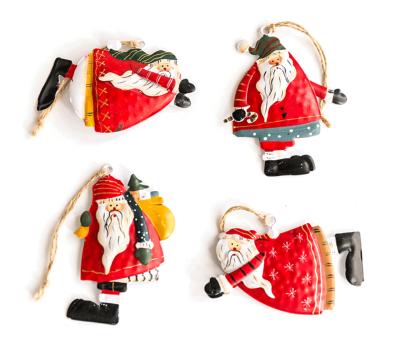 China Senior Chain Father Christmas Hanging Retro Iron Gift Christmas Gift Props for sale