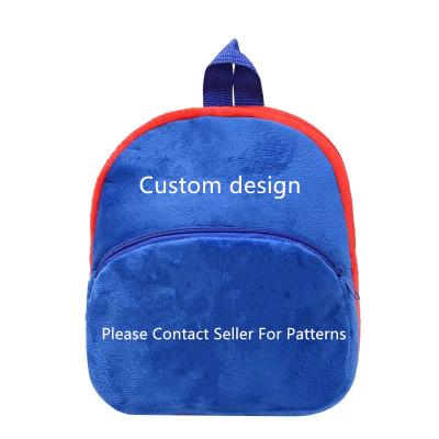 China Cartoon Soft Short Plush Small Plush Baby Backpack Cute Children's School Bag for sale