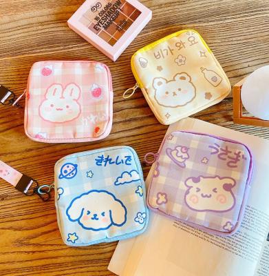 China Portable Mini Cute Cartoon Sanitary Napkin Storage Bag for sale