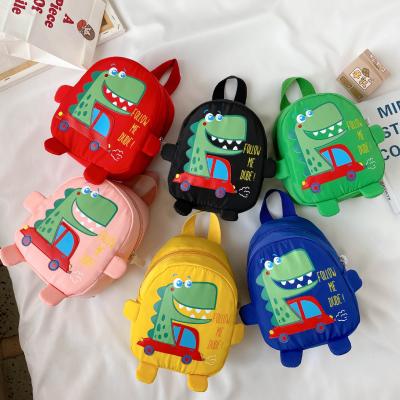 China Small Nylon Baby Backpack Cute Dinosaur Cartoon Toddler Children's School Bag for sale