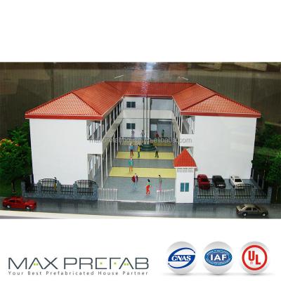 China 34 Room Steel Modular Prefab School Worker Frame T Sandwich Panel Home for sale