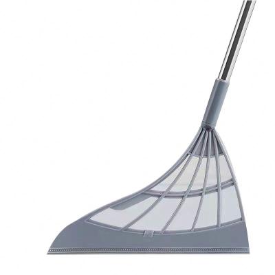 China Cheap wholesale premium home affordable personality handle metal silicone broom for sale