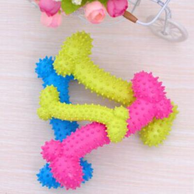 China New design bone shape tpr viable pet toy tooth chewing toy pet cleaning toy for sale