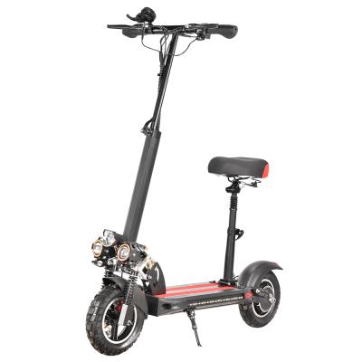 China Unisex Electric Scooter With Seat 10 Inch 36V8AH 800W Off Road Folding Electric Bike Ebike Mobility Scooter 2021 for sale