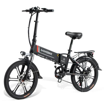 China Aluminum Alloy 48V/10.4Ah 7S Disc Brake LCD USB 2.0 Magnesium Rim Foldable Electric Bicycle for sale