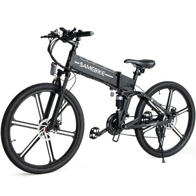 China Aluminum Alloy Wholesale 48V/10AH500W Suspension Frame 21S LCD Meter Spoke Rim Electric Mountain Bike for sale