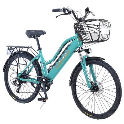 China Aluminum alloy best design cheap electric bike for sale 36V full suspension mountain bike women electric city bicycle for sale