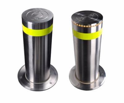 China Fiber Drawing Finish K6 Hydraulic Retractable Road Bollards 220V/380V for sale