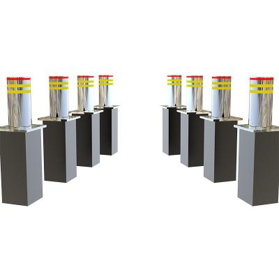 China Retractable Hydraulic Rising Bollard for Security Rise Height 600mm-1200mm Thickness 6mm for sale