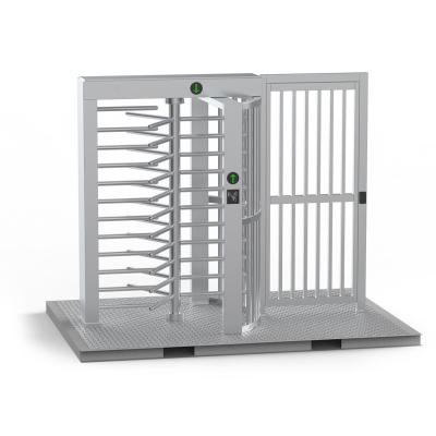 China Door Access Control Equipment Security Double Channel RFID Full Height Turnstile Gate Rfid QR Barrier Gate for sale