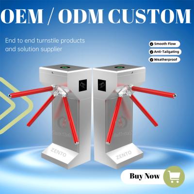 China Zento Automatic Security Barrier Gate System Turnstile With Qr Code & Rfid Card Reader for sale