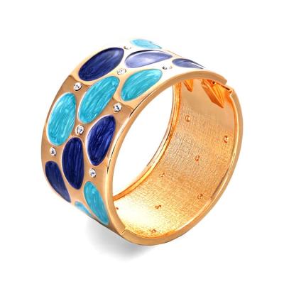 China Bein FASHIONABLE New Design Women Plating Retro Double Colors Bangle Cuff Bracelet Jewelry for sale