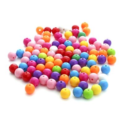 China DIY Jewelry Making Bein 6/8/10/12mm Solid Color Acrylic Round Beads Candy Spring Color Loose Beads For Jewelry Making DIY Beads for sale