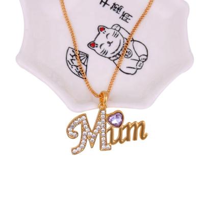 China Free Shipping ALLOY Running Woman's Mother's Day Mom Pendant Necklace for sale