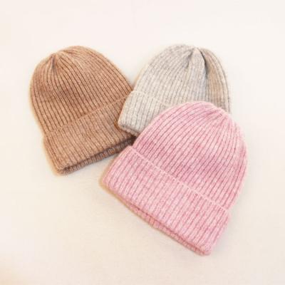 China COMMON Wholesale Warm Mixed Yarn Knit Beanie Basic Style Knit Hat Knit Hat for sale