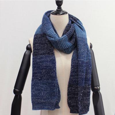 China wholesale high quality 100% acrylic men long knit scarf multicolor scarf for winter for sale