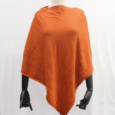 China 51%Acrylic Fashion Fall And Winter Core-spun Yarn Knit Poncho For Women Knit Shawl for sale