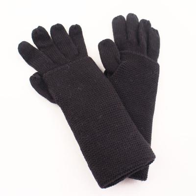 China Fashion Simple Womens Acrylic Long Sleeve Hot Touch Screen Knit Gloves for sale