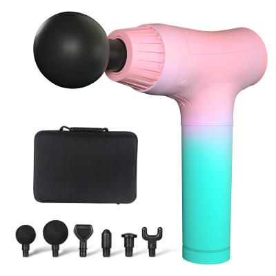 China Lithium Battery Portable Cordless Deep Tissue Body Design Facial Massage Gun With Low Noise for sale