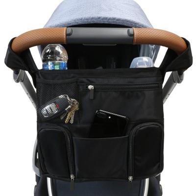 China Basic Universal Baby All in One Stroller Cart Diaper Bottle Bag Organizer with Insulated Cup Compartments and Holders for sale