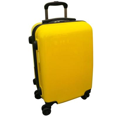 China Basic Yellow Toddler Trolley Carry On Luggage Bag Toddler Long Distance Travel Hardshell For Long Distance Travel for sale