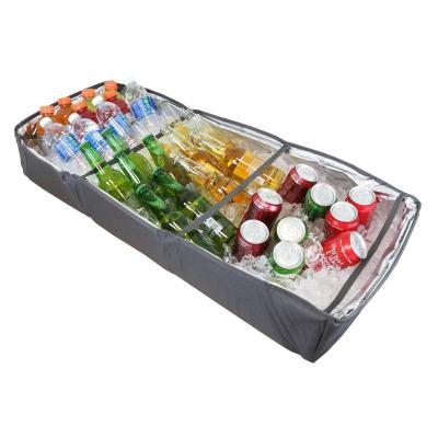 China Waterproof Portable Outdoor Foldable Insulated Food Drink Cooler Bag With Removable Serving Tray Cover for sale